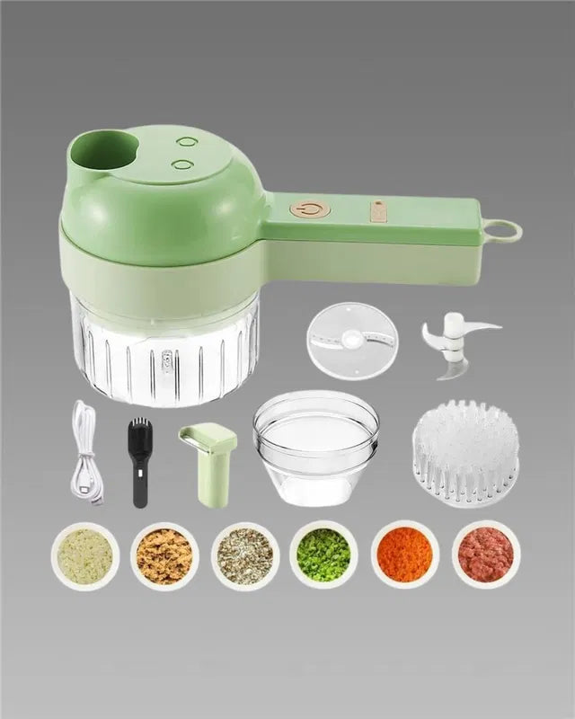 4 in 1 PORTABLE ELECTRIC VEGETABLES CUTTER SET